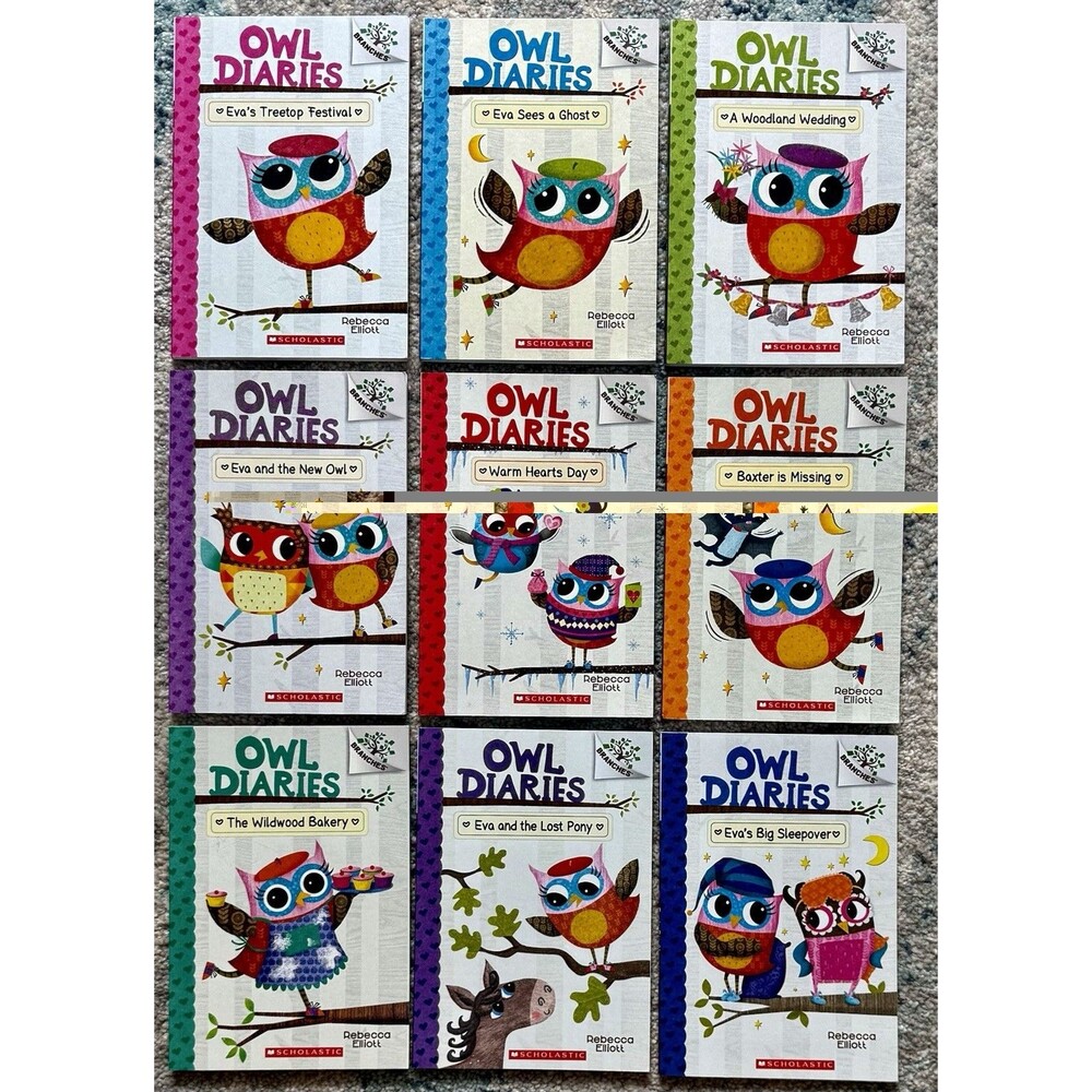 Owl Diaries 1-9 Rebecca Elliot Scholastic Paperback Books
